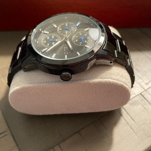 Relic Black Chronograph Watch with Blue Accents - Picture 2 of 5